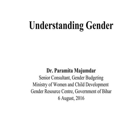  Understanding Gender