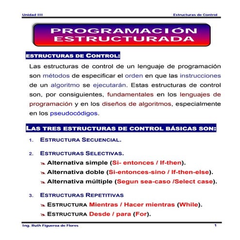 1 unidad III estructuras de control