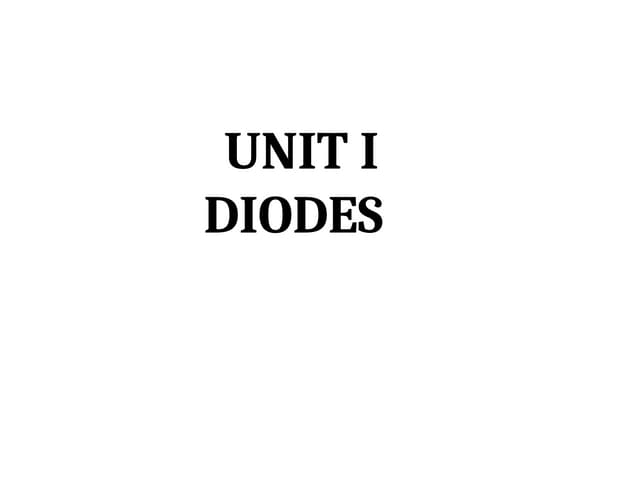 Electronic device and circuit UNIT I.pptx