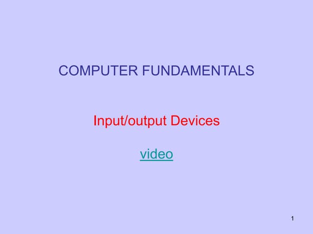 1unit two input output | PPT