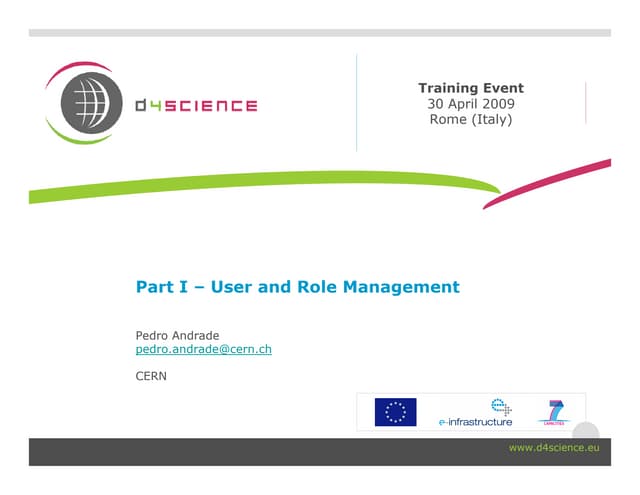 VRE - User And Role Management
