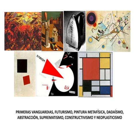Primeras vanguardias: futurismo, pintura metafísica, dadaísmo, abstracción, s...