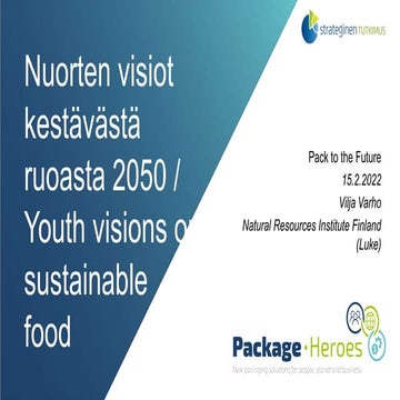 Nuorten visiot kestävästä ruoasta 2050