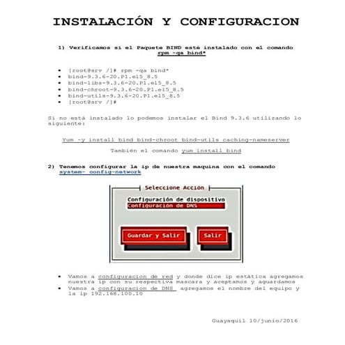 1 verificación de paquetes de bind esté instalado con el comando     2