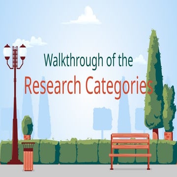 1) Walkthrough of the Research Categories