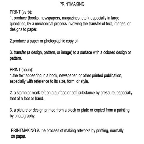 Warhol Inspired Relief Printing Project