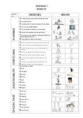 Specific warm up exercises worksheet