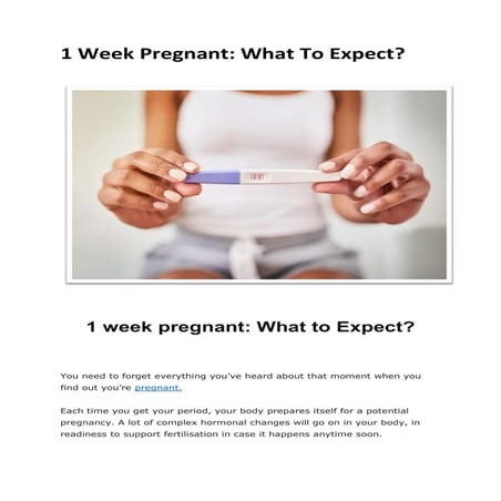 1 week pregnant