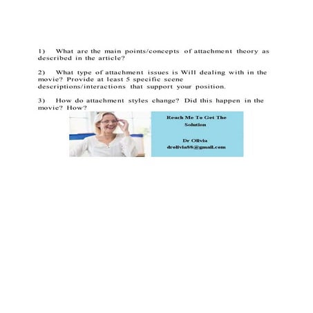 1) What are the main pointsconcepts of attachment theory as | DOCX