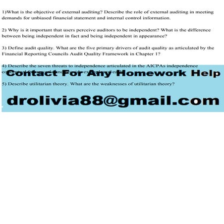 1)What is the objective of external auditing Describe the role of e.pdf