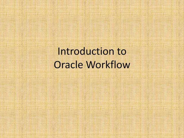 1, workflow intro