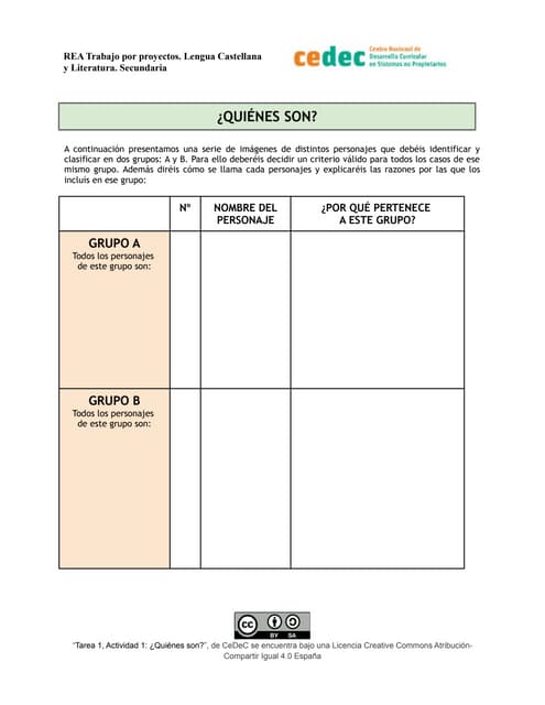 Plantilla de ejercicio “¿Quiénes so...