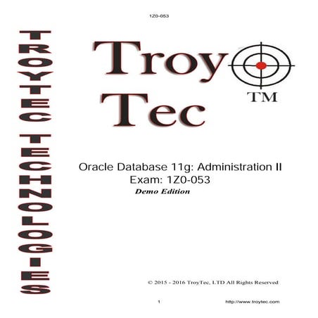 1Z0-053 Exam-Oracle Database 11g: Administration II 