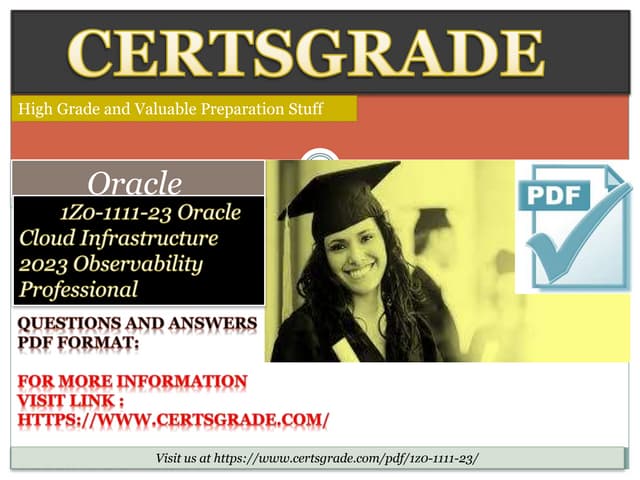 Pass 1Z0 1111 23 Oracle Cloud Practice Test Exam Questions and Answers Pass 1Z0 1111 23 Oracle Cloud Practice Test Exam Questions and Answers