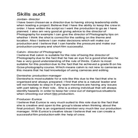 Copy of skills audit