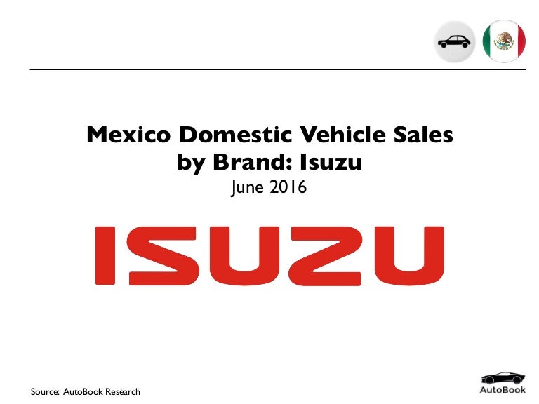 201606 Mexico Car Sales Isuzu June 2016