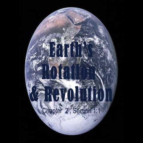 2 1.1 earth's rotation & revolution