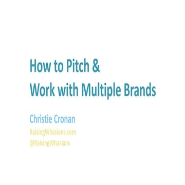 Brand Dating: How to Pitch and work with Multiple Brands