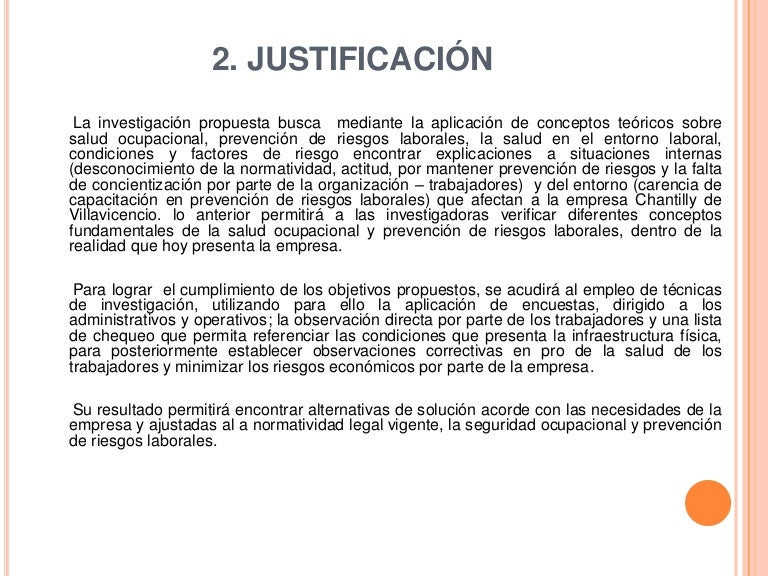 Justificacion