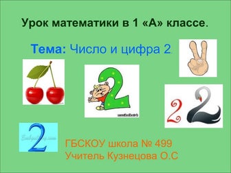 число и цифра 2.