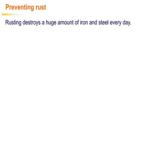 Rusting of iron expt and prevention | PPT