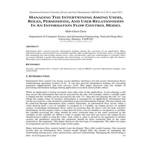 MANAGING THE INTERTWINING AMONG USERS, ROLES, PERMISSIONS, AND USER RELATIONS...