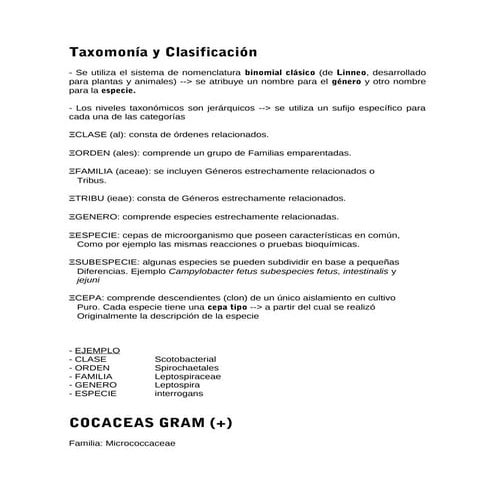 Taxonomia de los estafilococos y estreptococos