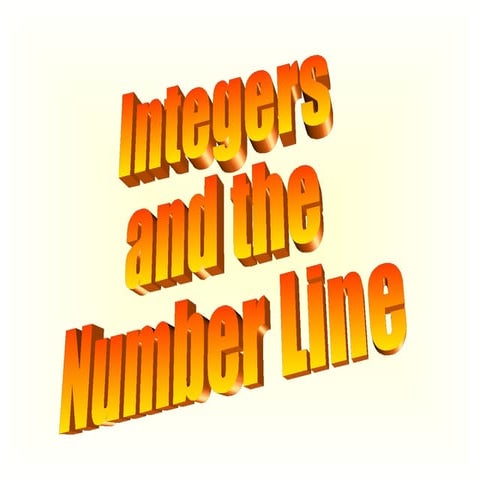 2.1 graphing integers on a number line lesson