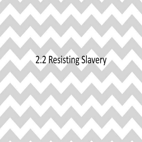 2.2 resisting slavery