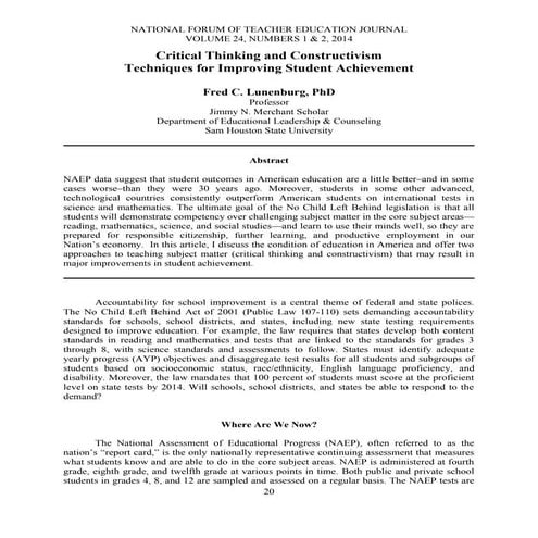 National FORUM of Teacher Education Journal,  Dr. William Allan Kritsonis, Ed...