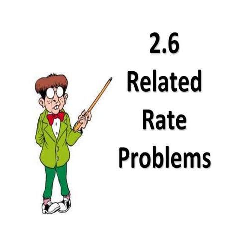 2.6 Related Rates