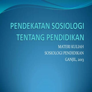 2. pendekatan pendidikan