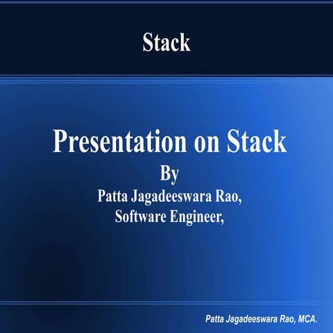 data structure, stack, stack data structure | PPT