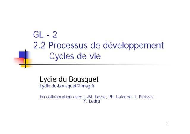 2.2 cycles de vie