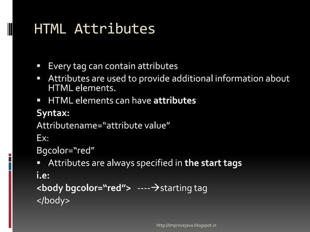 2. attributes