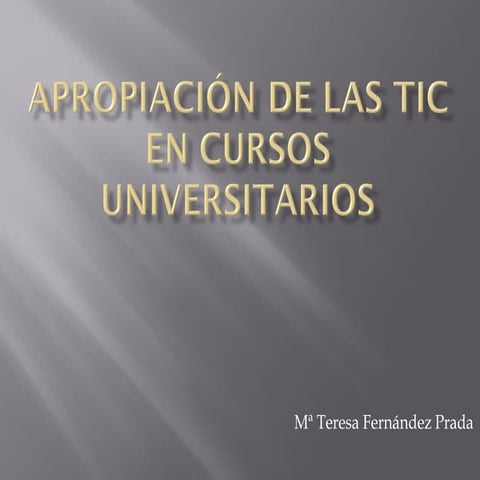 Presentación sobre el articulo de las tic