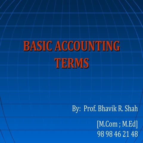 Basic Accounting Terms