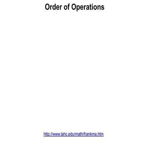 2.1 order of operations w