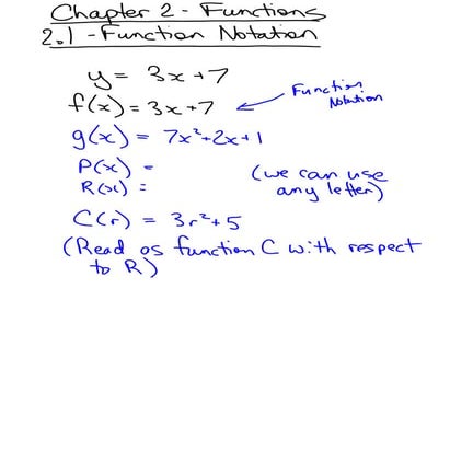 2.1 function notation | PPTX