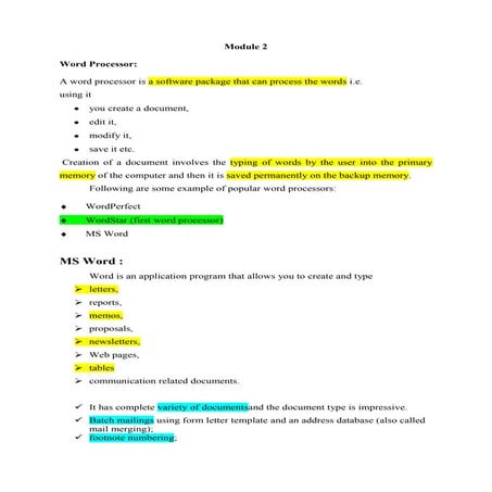 Word Processor | PDF