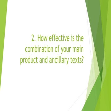 2. Main product and ancillary tasks