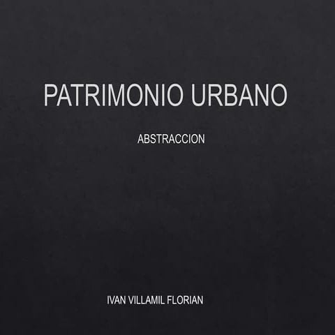 Patrimonio urbano