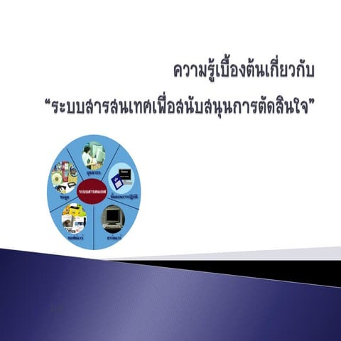 ความรู้เบื้องต้นเกี่ยวกับระบบสารสนเทศฯ