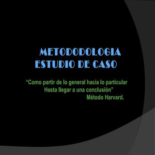  estudio de caso, método harvard