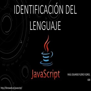 IDENTIFIACIÓN DEL LENGUAJE JACASCRIPT