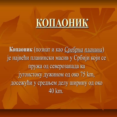 копаоник 2 | PPT