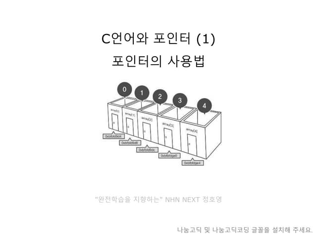 포인터의기초 (2) - 포인터 사용하기1