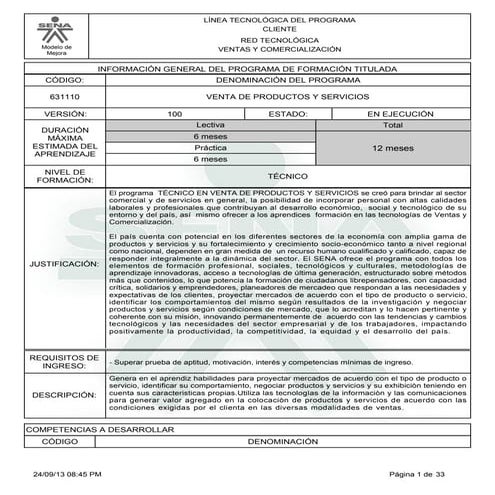2. programa de formación venta de productos y servicios 631110