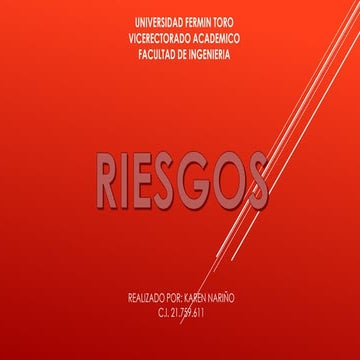 Riesgos, Karen Nariño