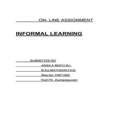 2. ansila beevi  online assignmengt-informal learning